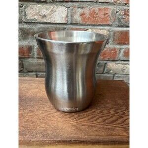 Calphalon Ice Bucket Stainless Steel Wine Cooler Utensil Holder 7 1/4” H